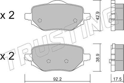 Тормозные колодки Trusting. Артикул 1323.0
