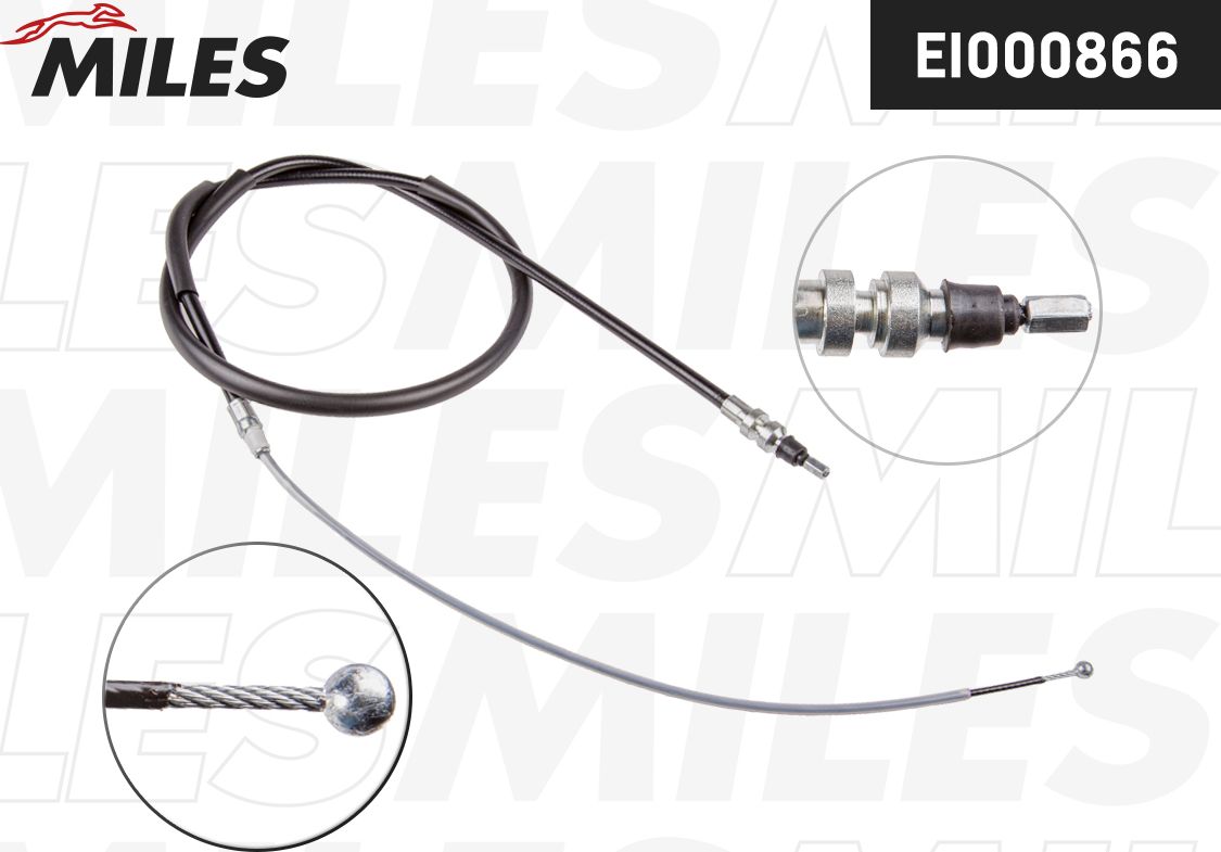 Трос ручника (тросик ручного тормоза) Miles. Артикул EI000866