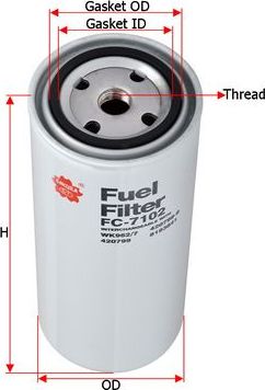 Топливный фильтр Sakura. Артикул FC-7102