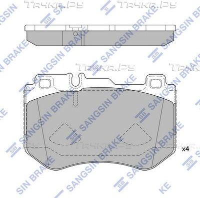 Тормозные колодки Sangsin Hi-Q. Артикул SP4192