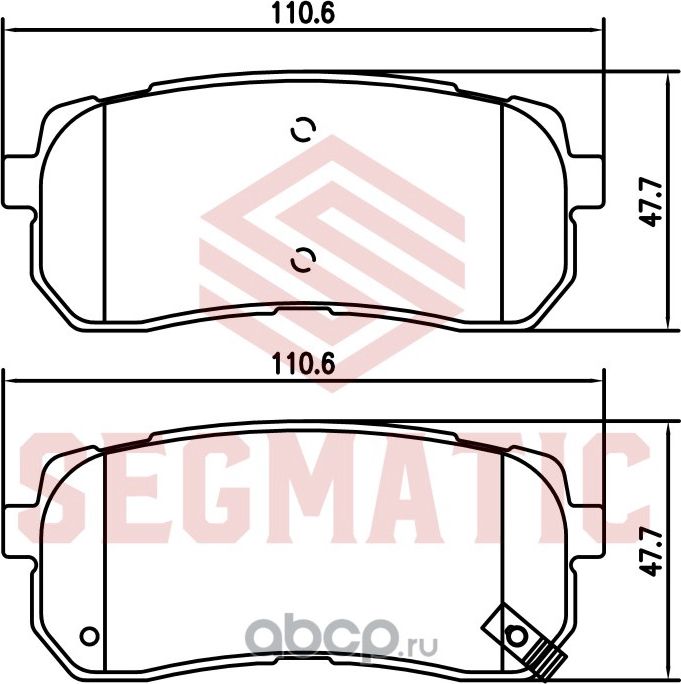 Колодка торм диск зад (Segmatic). Артикул SGBP2725