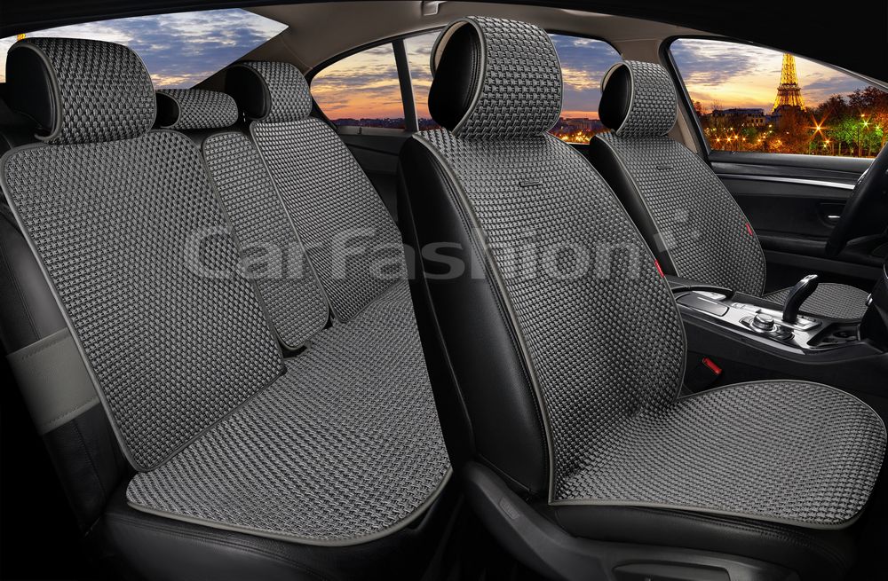 Накидки универсальные CarFashion 2D Kant Plus для авто, цвет Темно-серый. Артикул 27370