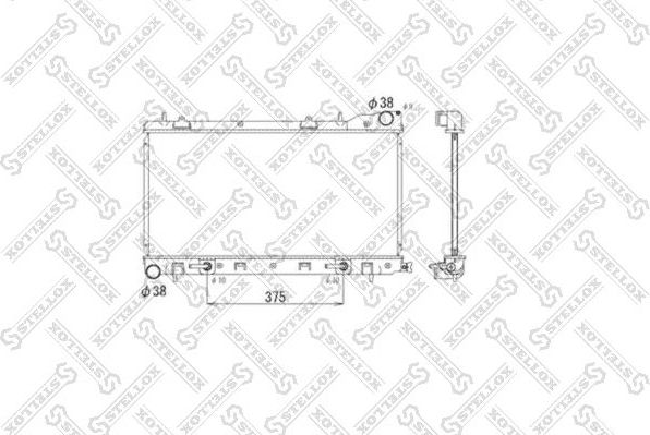 Радиатор охлаждения двигателя Stellox для Subaru Forester I 1998-2002. Артикул 10-25051-SX