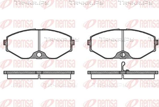 Тормозные колодки Remsa передние для Nissan Maxima A32 1995-2000. Артикул 0375.02