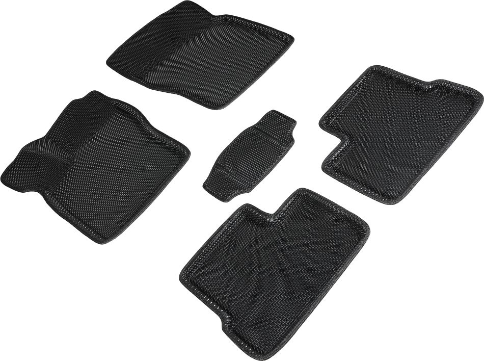 Коврики Seintex 3D EVA Соты для салона Daewoo Nexia 1995-2008 ЧЕРНЫЕ. Артикул 95395