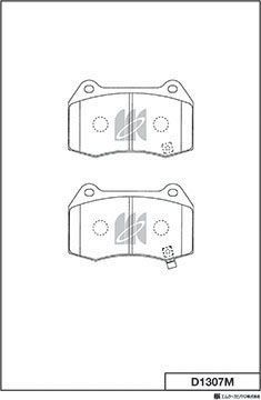 Тормозные колодки MK Kashiyama передние для Dodge Challenger III 2007-2026. Артикул D1307M