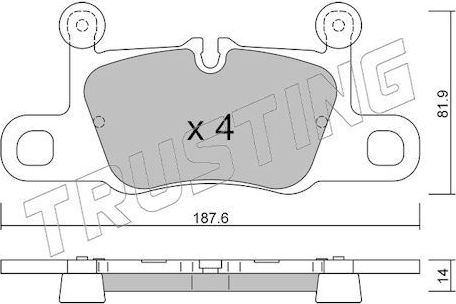 Тормозные колодки Trusting. Артикул 1258.1