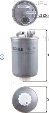 Топливный фильтр Mahle для Ford Galaxy I 2000-2006. Артикул KL 476D