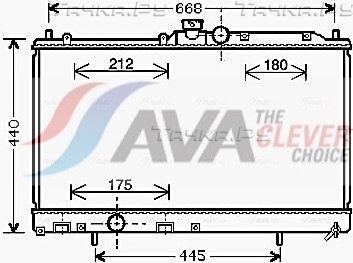 Радиатор охлаждения двигателя AVA ** CLEVER FIT **. Артикул MT2195
