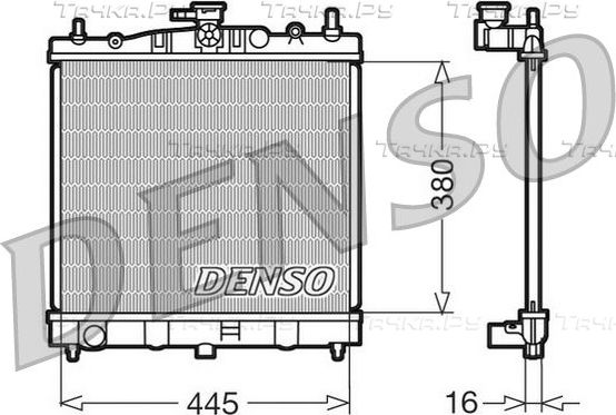 Радиатор охлаждения двигателя Denso для Nissan Micra V 2005-2026. Артикул DRM46002