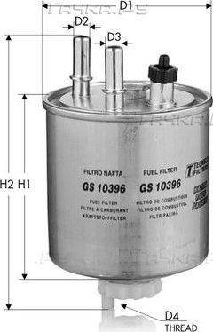Топливный фильтр  Tecneco Filters. Артикул GS10396