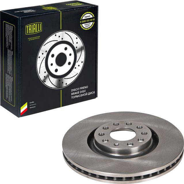 Тормозной диск Trialli передний для Audi A4 II (B6) 2000-2004. Артикул DF 180134