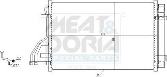 Радиатор кондиционера (конденсатор) Meat & Doria. Артикул 991156