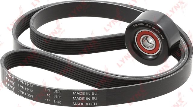 Приводной ремень поликлиновой с роликами (комплект) LYNXauto. Артикул PK-5012