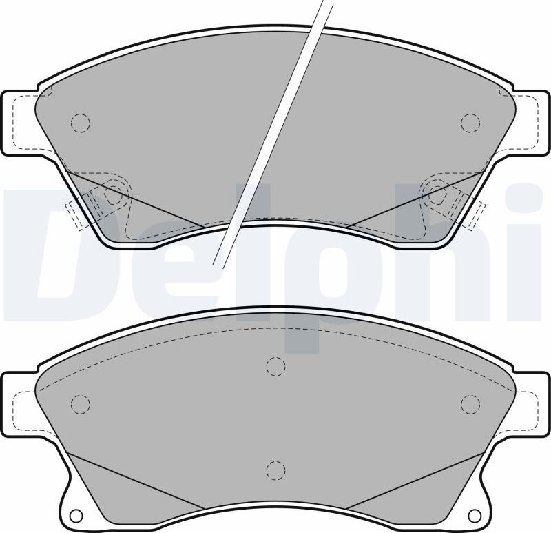 Тормозные колодки Delphi (органический). Артикул LP2142