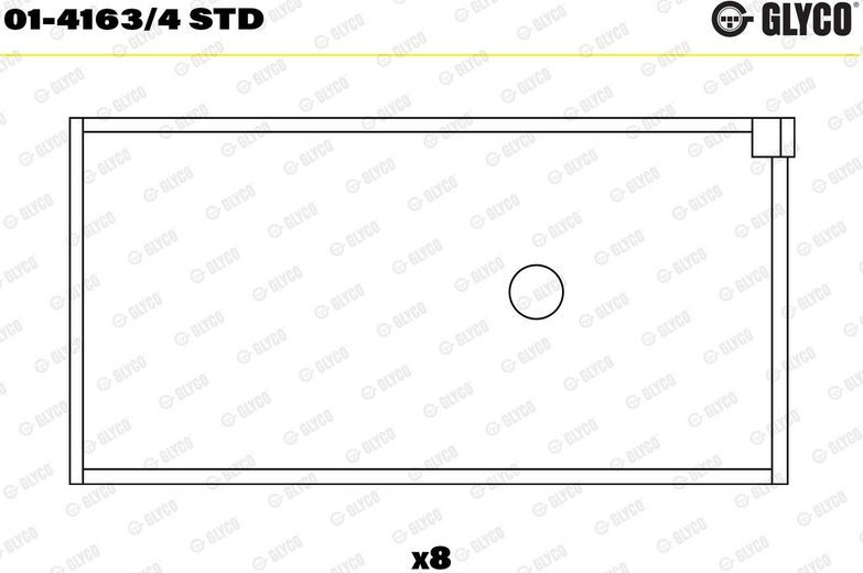 Вкладыши шатунные Glyco для Citroen C3 II 2009-2016. Артикул 01-4163/4 STD