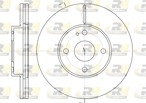 Тормозной диск RoadHouse передний для Mazda MX-3 I 1991-1998. Артикул 6184.10