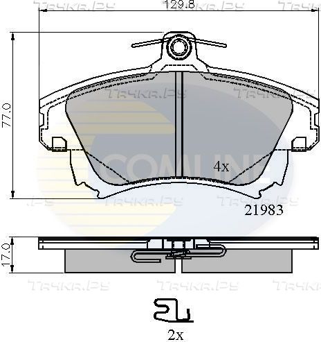 Тормозные колодки Comline Comline передние для Volvo S40 I 1997-2003. Артикул CBP3813