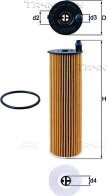 Масляный фильтр Mahle-Knecht. Артикул OX 823/6D