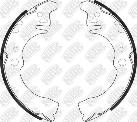 Тормозные колодки NiBK задние для Geely Haoqing 1998-2001. Артикул FN0034