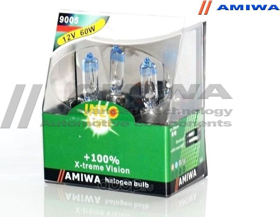 ЛАМПА НАКАЛИВАНИЯ X-TREME VISION HB3 12В 60Вт (Amiwa). Артикул PR9005
