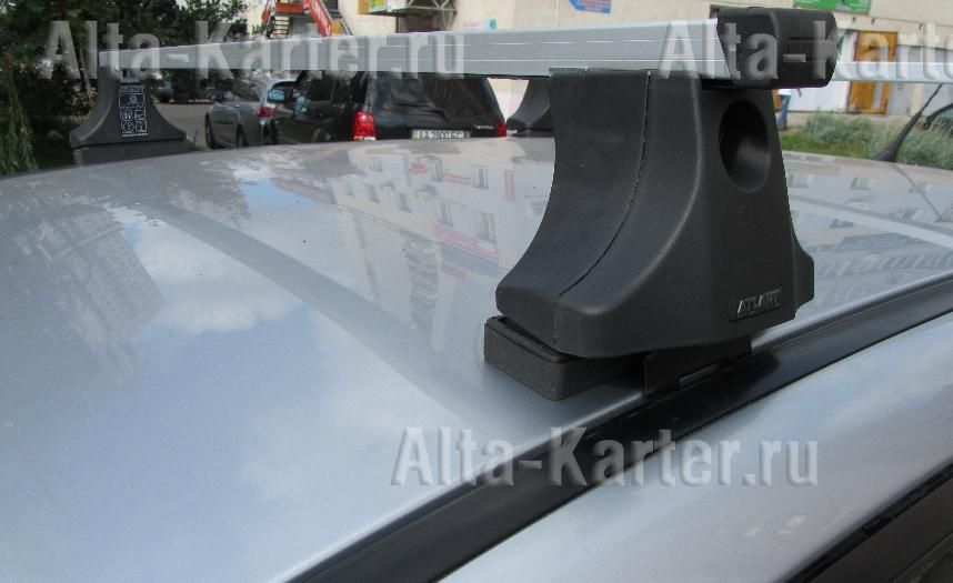 Багажник на крышу Атлант креп. на штатные места для Mitsubishi Lancer 9 седан 2003-2007 (Прямоугольные дуги). Артикул 8848+8809+8825