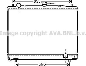 Радиатор охлаждения двигателя AVA. Артикул MT2193