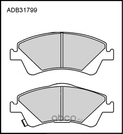 Колодки тормозные дисковые | перед | (Allied Nippon). Артикул ADB31799