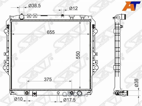 РАДИАТОР TOYOTA HILUX 15- (SAT). Артикул TY0018