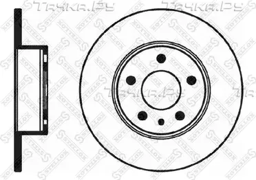 Тормозной диск Stellox задний для Fiat Bravo II 2006-2014. Артикул 6020-9926-SX