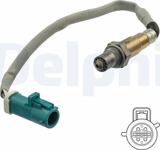 Лямбда-зонд (кислородный датчик) Delphi для Ford Focus II 2004-2012. Артикул ES21121-12B1