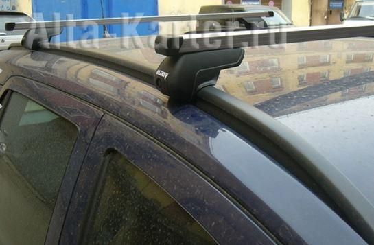 Багажник на интегрированные рейлинги Атлант для Kia Soul II хэтчбек 5-дв. 2013-2019 (Прямоугольные дуги). Артикул 7173+7002+8825