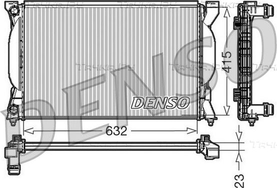 Радиатор охлаждения двигателя Denso (алюминий). Артикул DRM02035