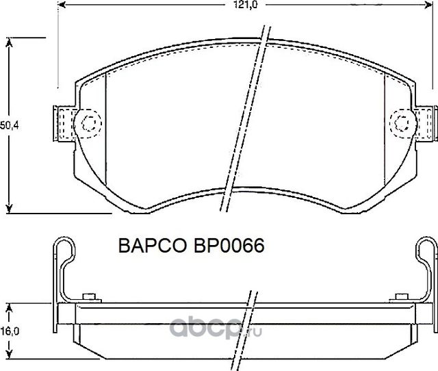 Колодки тормозные дисковые BP0066 задние, комплект, (Bapco) Bapco. Артикул BP0066