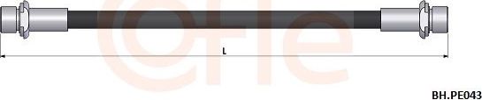 Тормозной шланг Cofle для Citroen C1 I 2005-2014. Артикул 92.BH.PE043