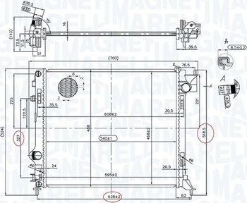 Радиатор охлаждения двигателя Magneti Marelli. Артикул 350213163200