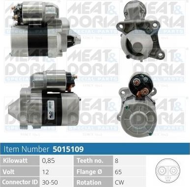 Стартер Meat & Doria для Nissan Kubistar X76 2003-2026. Артикул 5015109