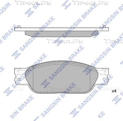 Тормозные колодки Sangsin Hi-Q. Артикул SP4061