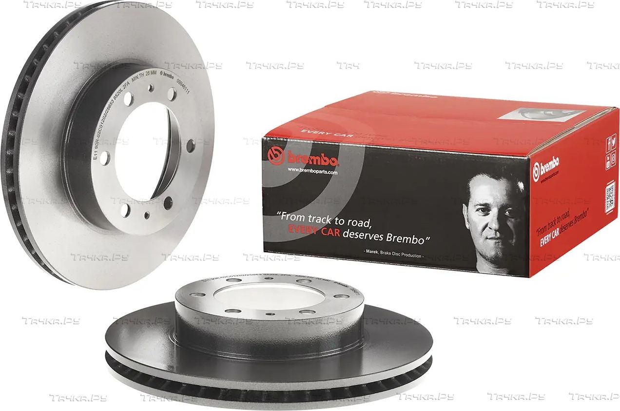 Тормозной диск Brembo UV Coated передний для Toyota 4Runner IV 2002-2009. Артикул 09.B461.11