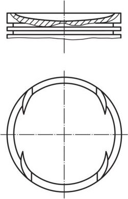 Поршень Mahle для Opel Kadett E 1987-1991. Артикул 011 77 01
