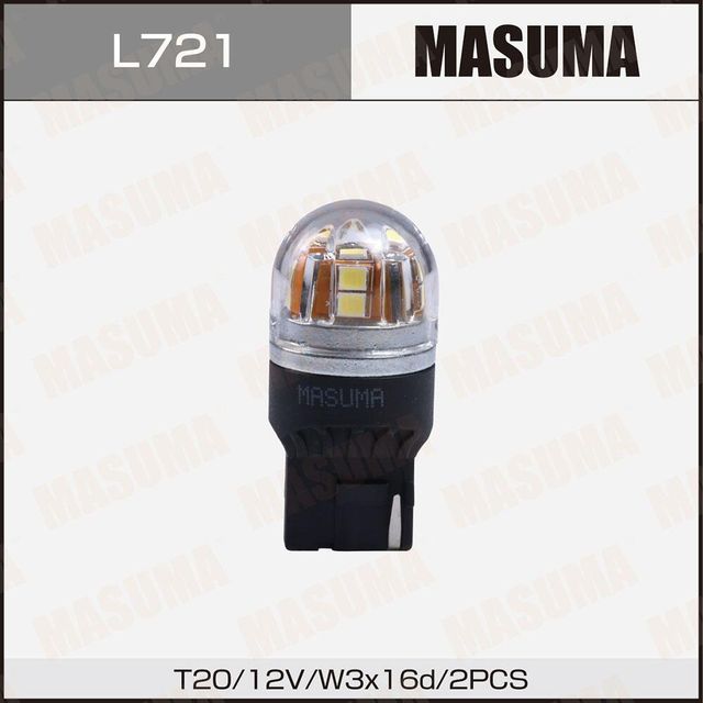 Лампа 12 В 21 Вт 1-контактная без цоколя T20 WX3х16q Masuma LED Светодиодная к-т 2шт Masuma. Артикул L721