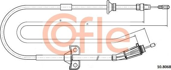Трос ручника (тросик ручного тормоза) Cofle. Артикул 92.10.8068
