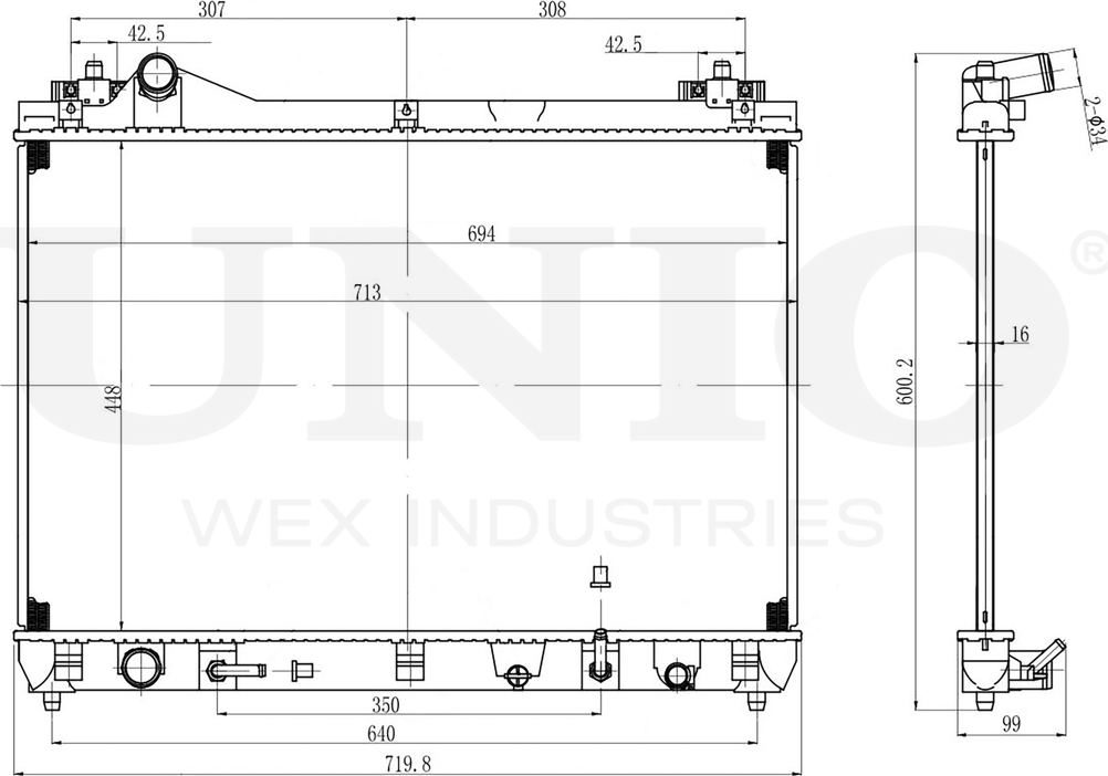Радиатор двигателя (Unio). Артикул RAD-10041