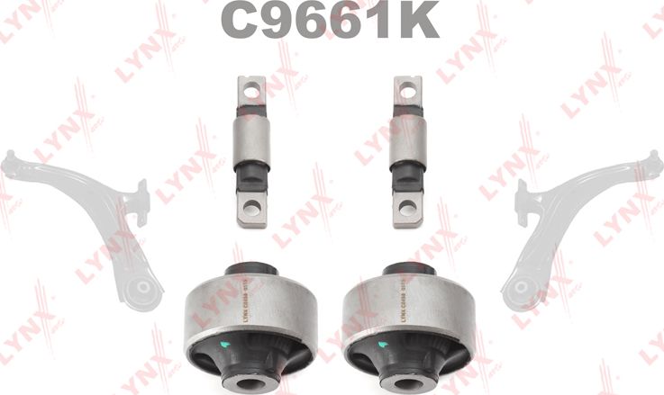 Сайлентблок переднего рычага подвески LYNXauto KIT. Артикул C9661K