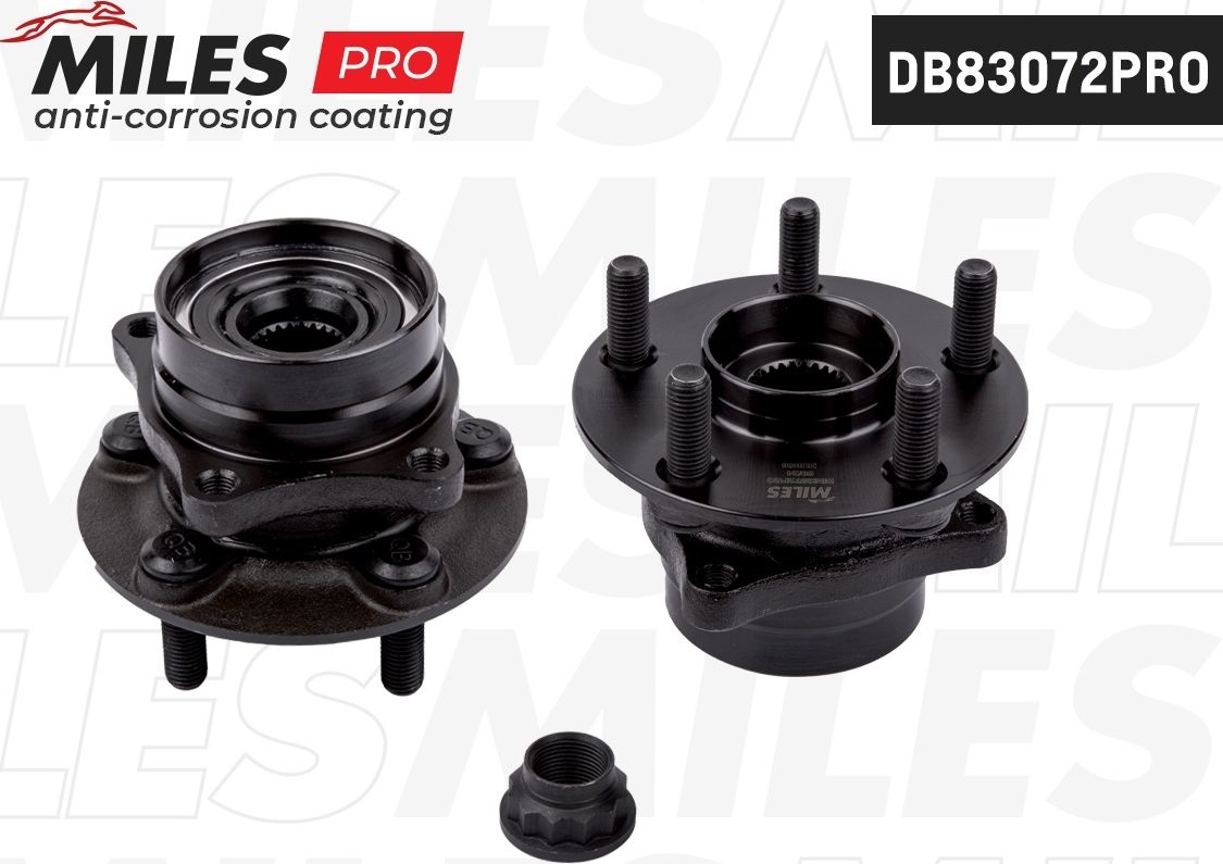 Ступица с подшипником передняя (серия PRO с антикоррозийным покрытием), TOYOTA P (Miles). Артикул DB83072PRO