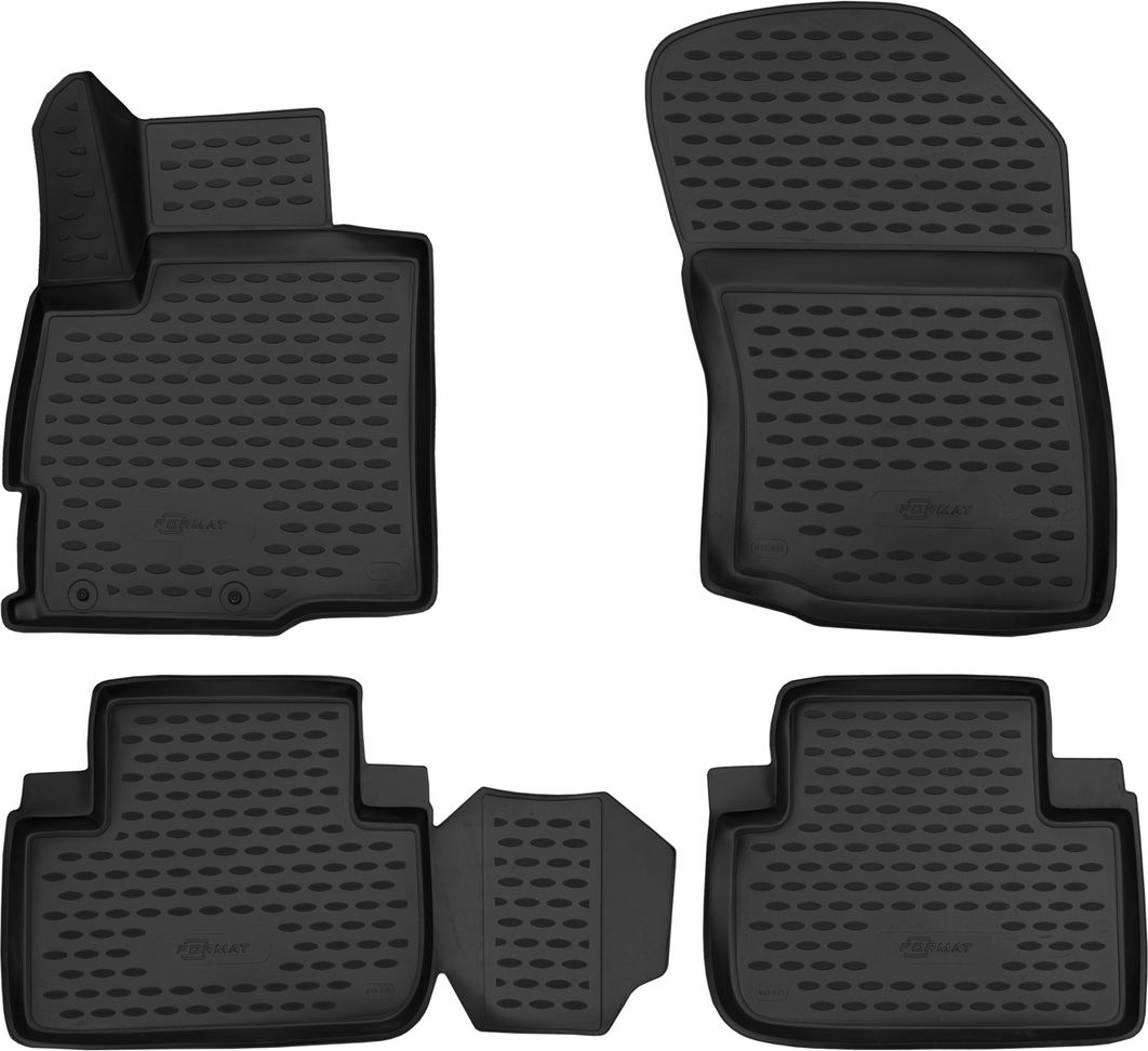 Коврики 3D Format c повышенной износостойкостью для салона Mitsubishi Outlander III 2WD 2015-2026. Артикул FORMAT.3D.35.28.210