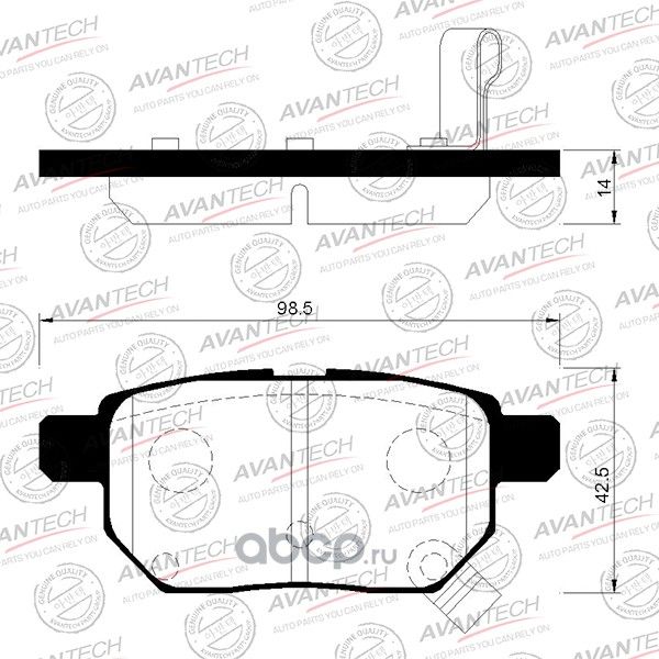 Колодки тормозные (Avantech). Артикул AV136