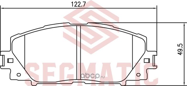 Колодка торм диск пер (Segmatic). Артикул SGBP2685