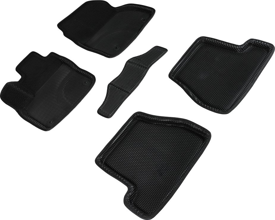 Коврики Seintex 3D EVA Соты для салона Ford Focus III (МКПП) 2011-2015 ЧЕРНЫЕ. Артикул 95253