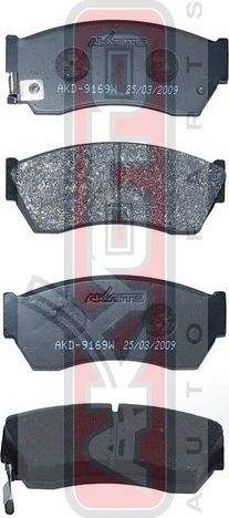 Тормозные колодки Akyoto Packing AKYOTO передние для Geo Metro 1988-1998. Артикул AKD-9169